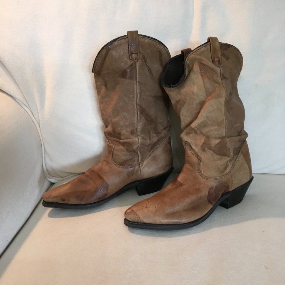 Dingo Vintage Leather Slouch Cowboy Boots